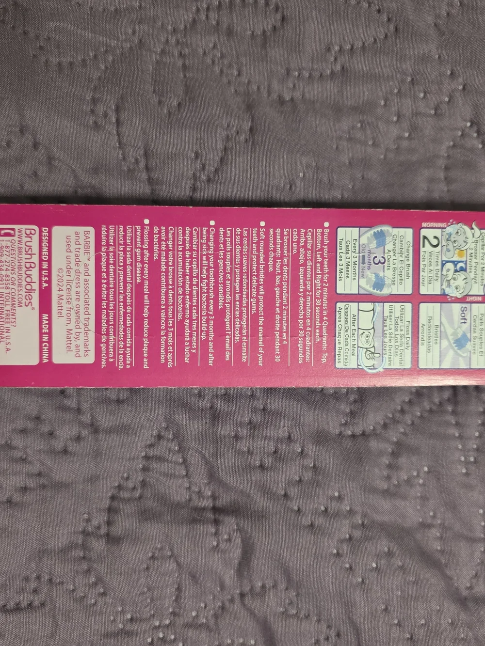 Barbie Kids Soft Toothbrushes - Pink & Purple (2-Pack)